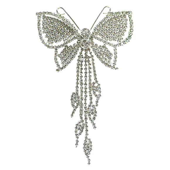 Brand New Rhinestone Crystal Butterfly Barrette Amazon.com : BARTOSI Butterfly Hair Clips Sparkly Rhinestone  main image 4